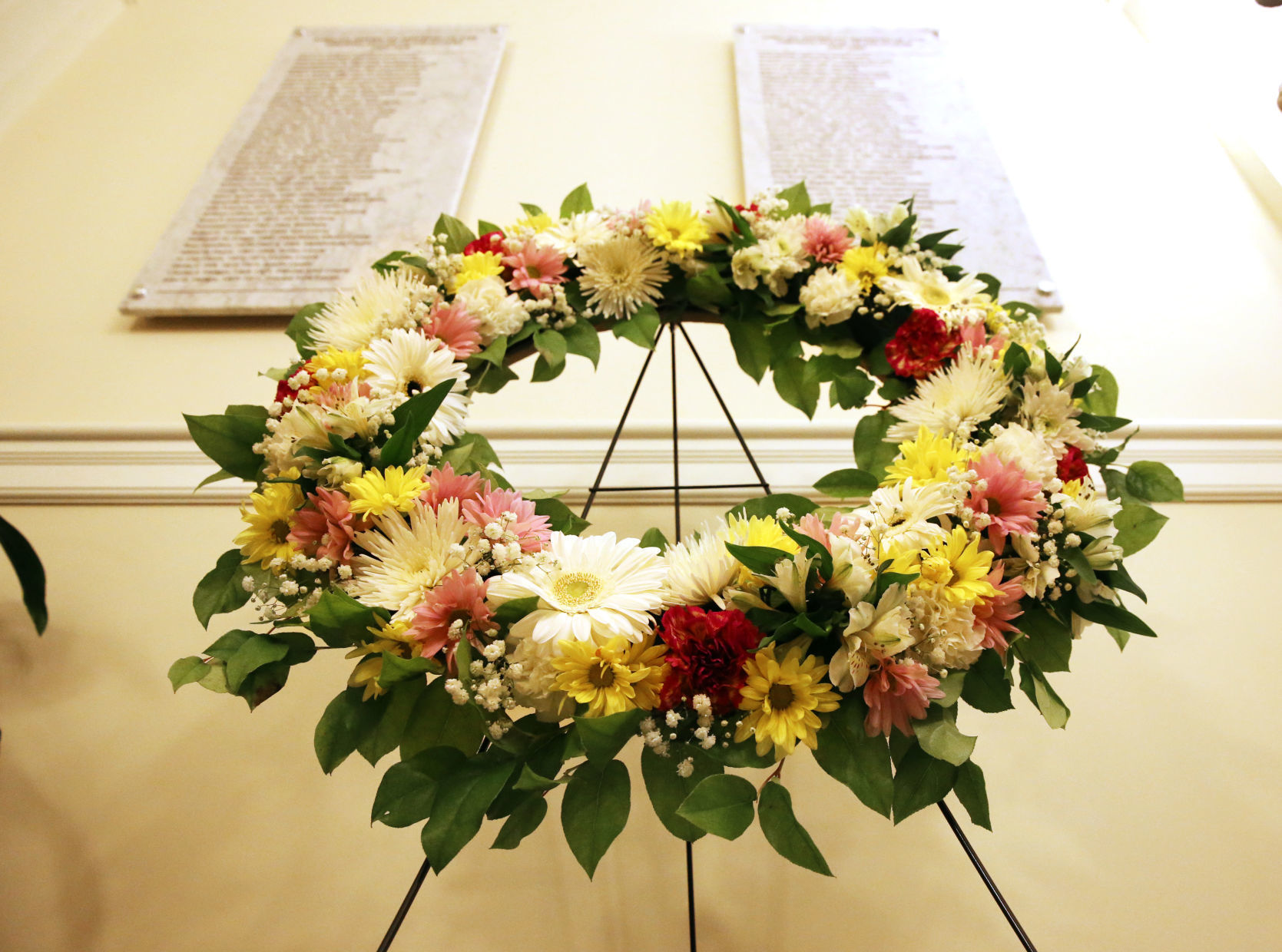 Wreath laying